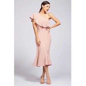DRESS THE POPULATION Raquel One Shoulder Dress